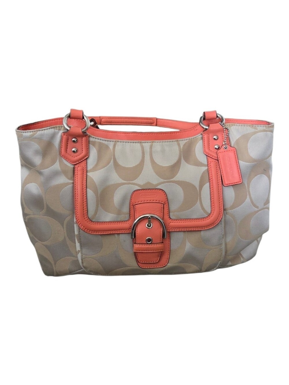 COACH Campbell Leather Belle Carryall Tote Bag